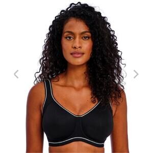 Freya Active Sonic Underwired Moulded Spacer Sports Bra -Storm - 40G - Black